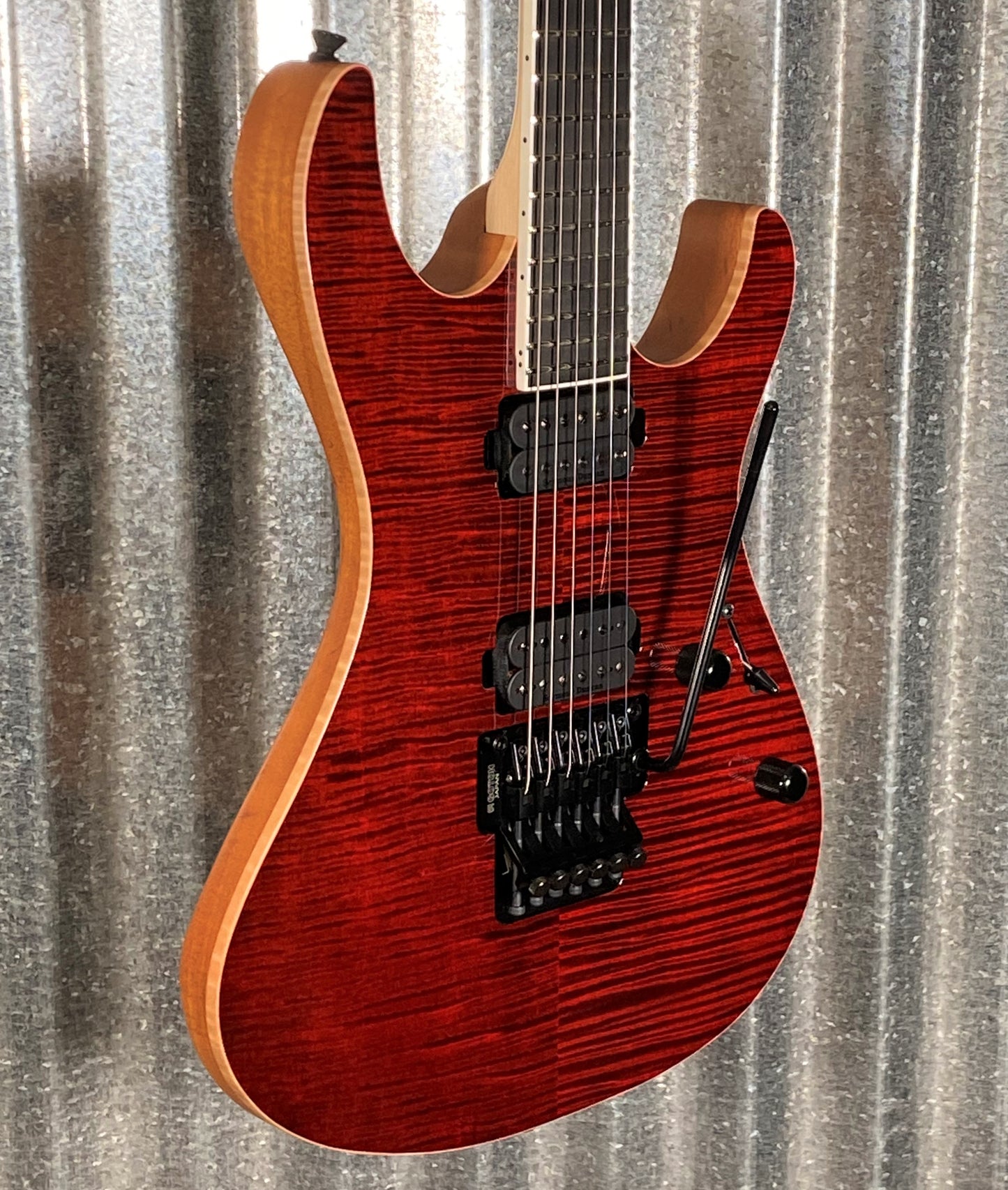 Vola Ares FR FM Tribal Red Gloss Guitar & Case #3711