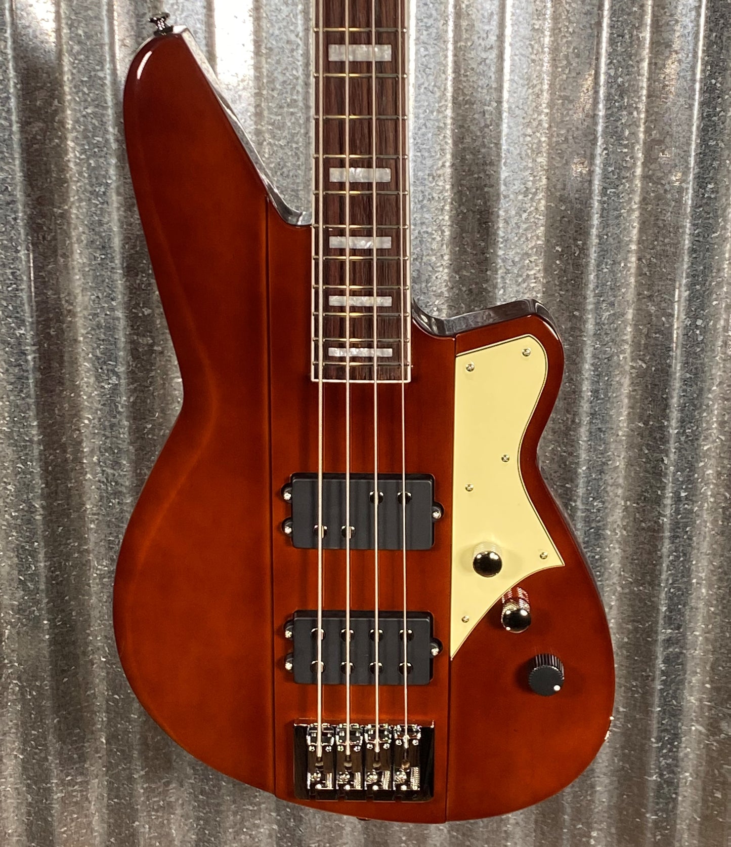 Reverend Thundergun 4 String Bass Violin Brown #8636