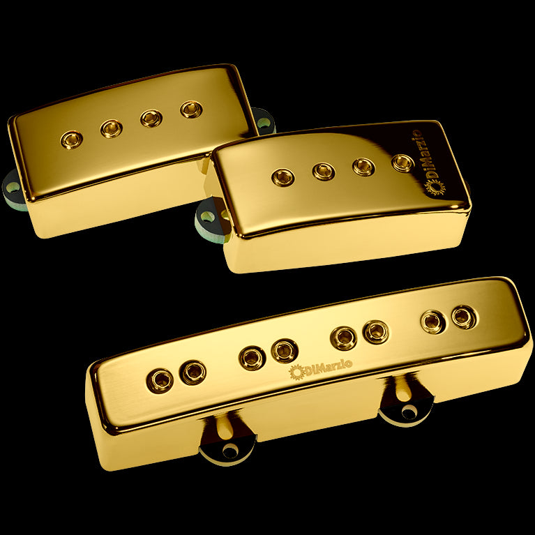 DiMarzio DP307G Billy Sheehan Relentless PJ Precision Jazz Bass Pickup Set Gold