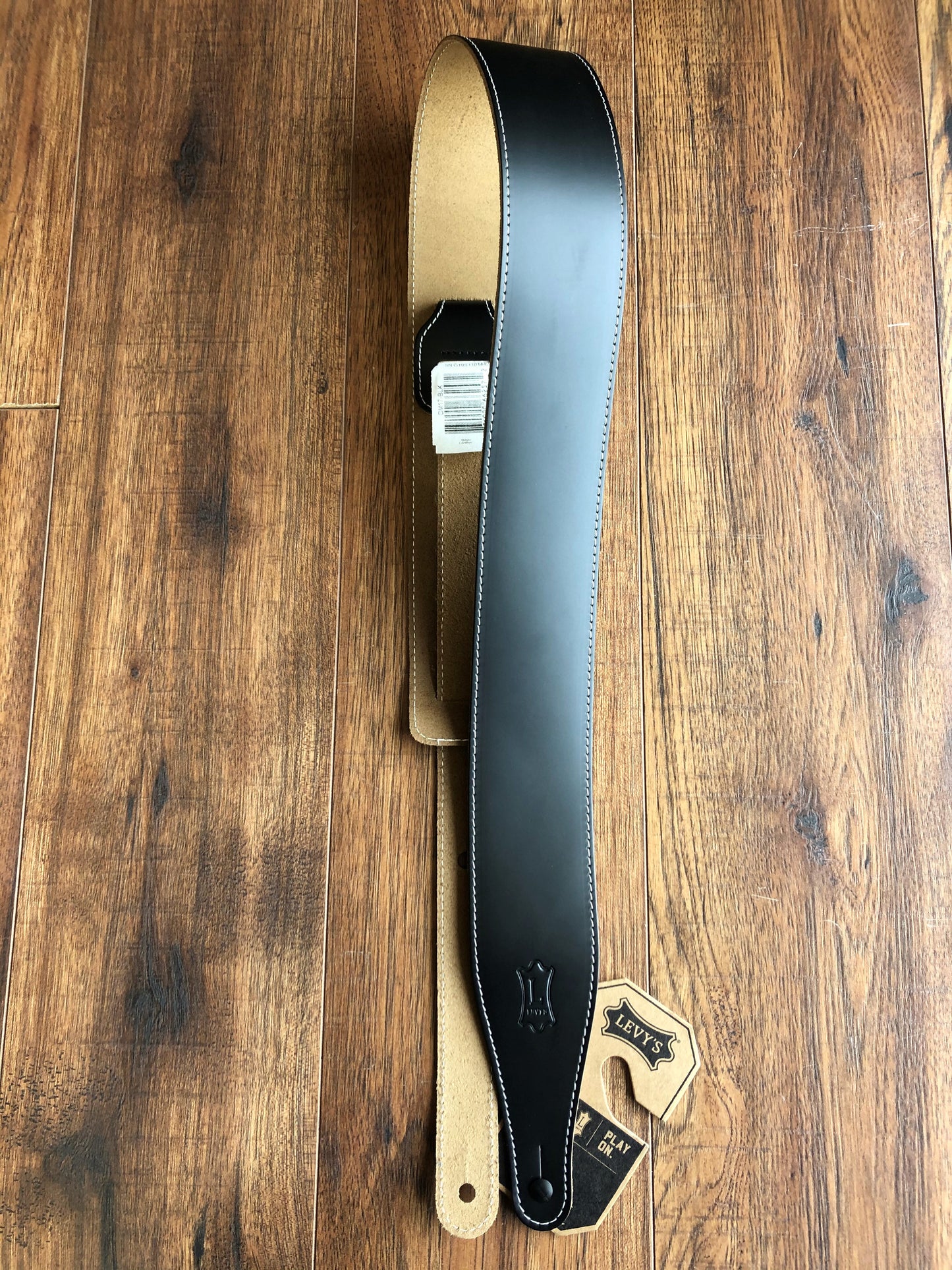Levy's DM17-BLK 2.5" Adjustable Leather Guitar & Bass Strap Black