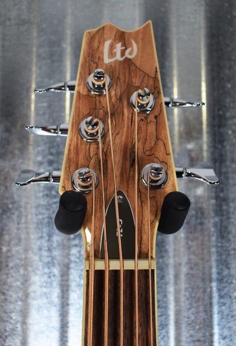 ESP LTD TL-5 Spalted Maple Thinline 5 String Acoustic Electric Bass LTL5SMNAT & Case #1008