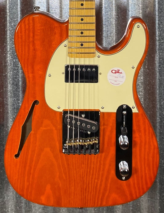 G&L Tribute ASAT Classic Bluesboy Clear Orange Semi Hollow Guitar Blem #7141