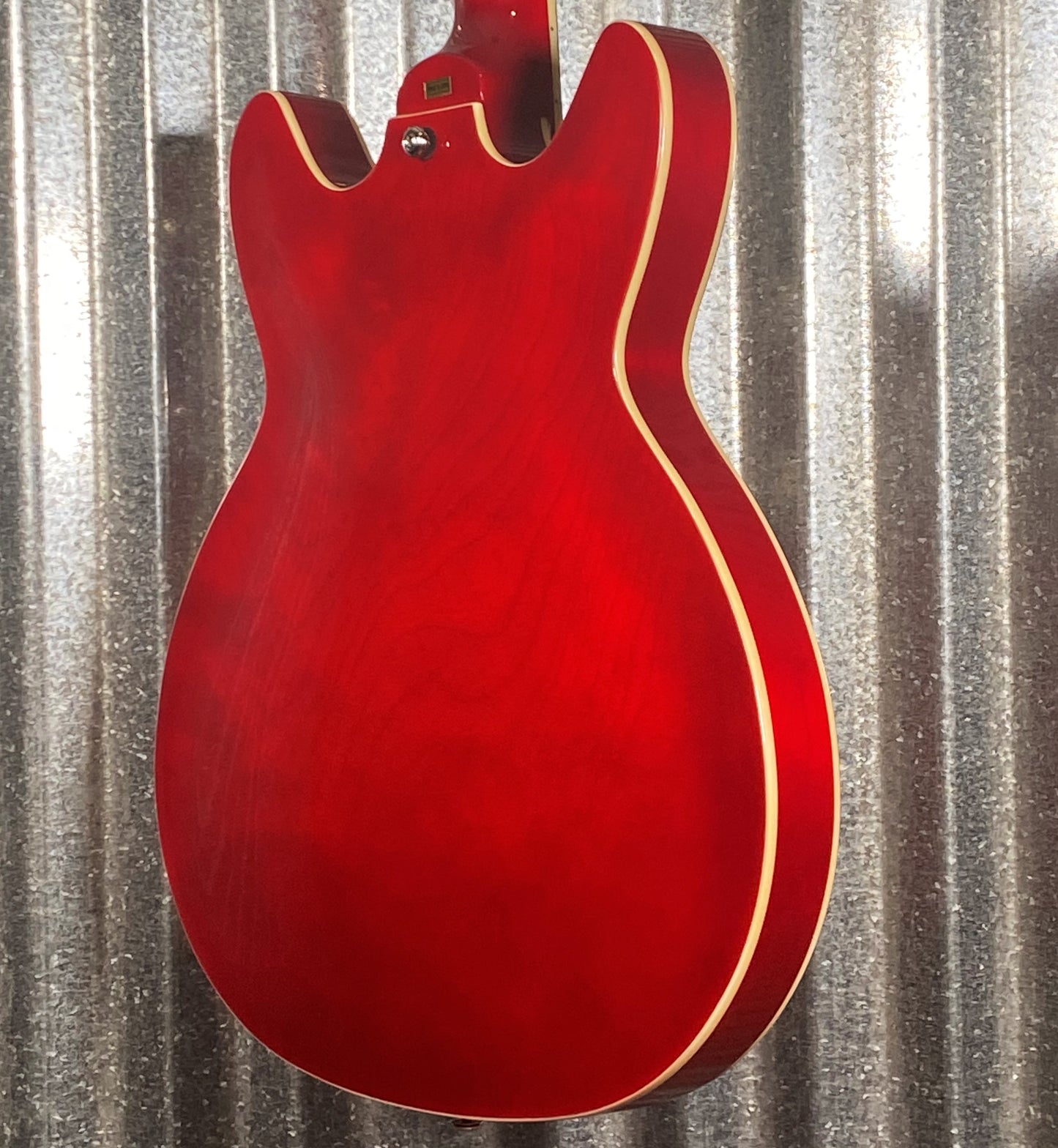 Hagstrom VIKB-WCT Viking 4 String Semi Hollow Short Scale Bass Wild Cherry Transparent #0723