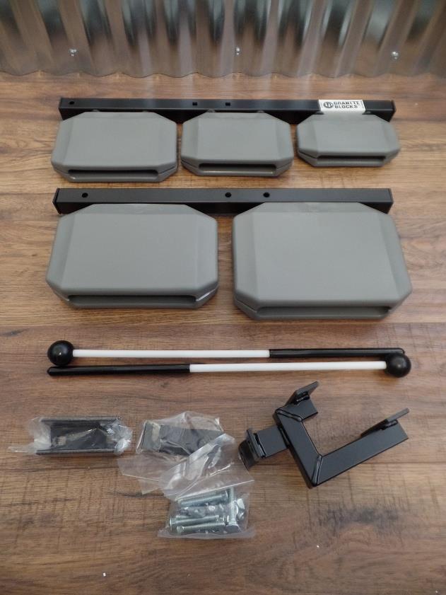 Latin Percussion LP1210 Granite Block Set With Universal Mount & Mallets *
