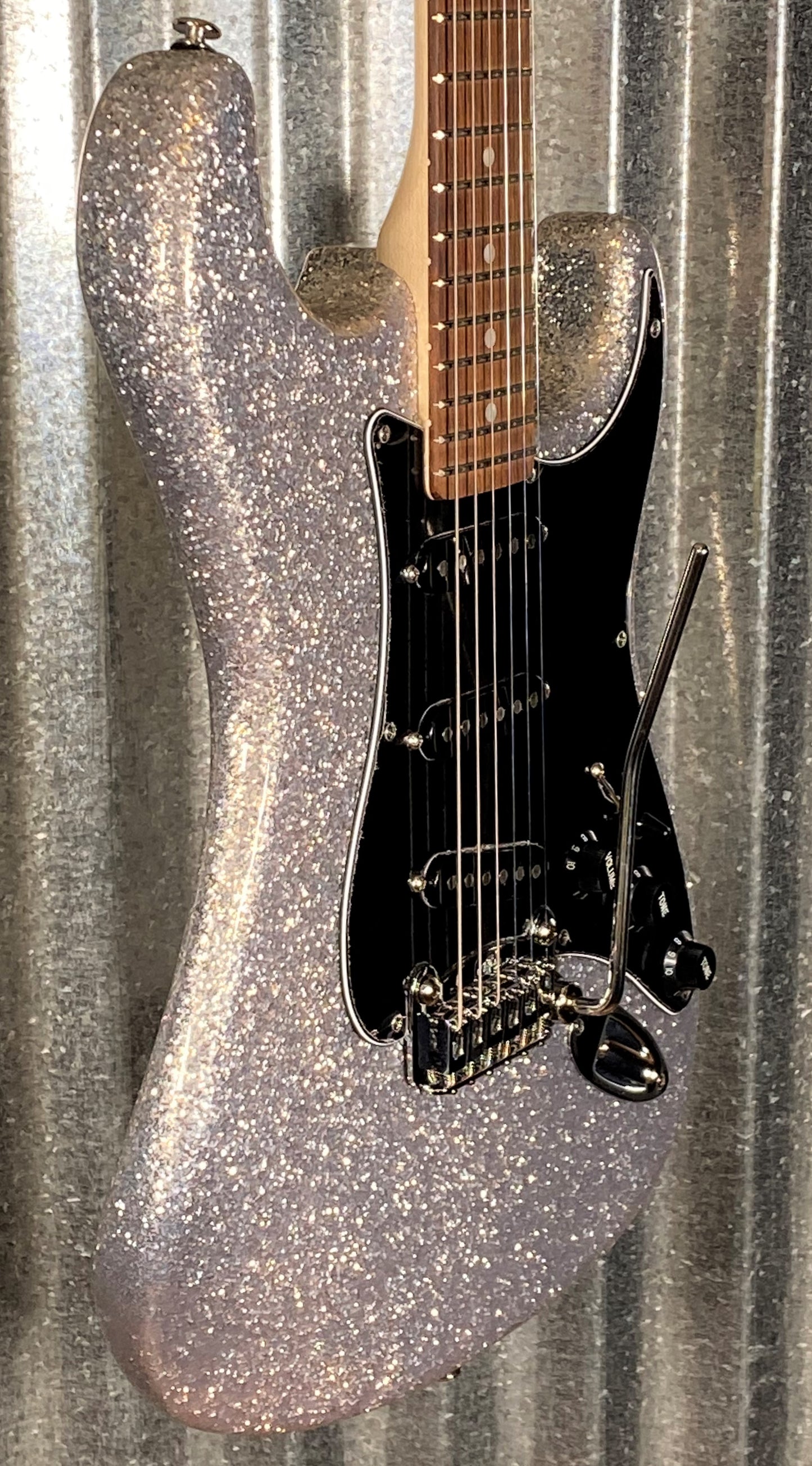 G&L USA Legacy Silver Metal Flake Guitar & Case #5140