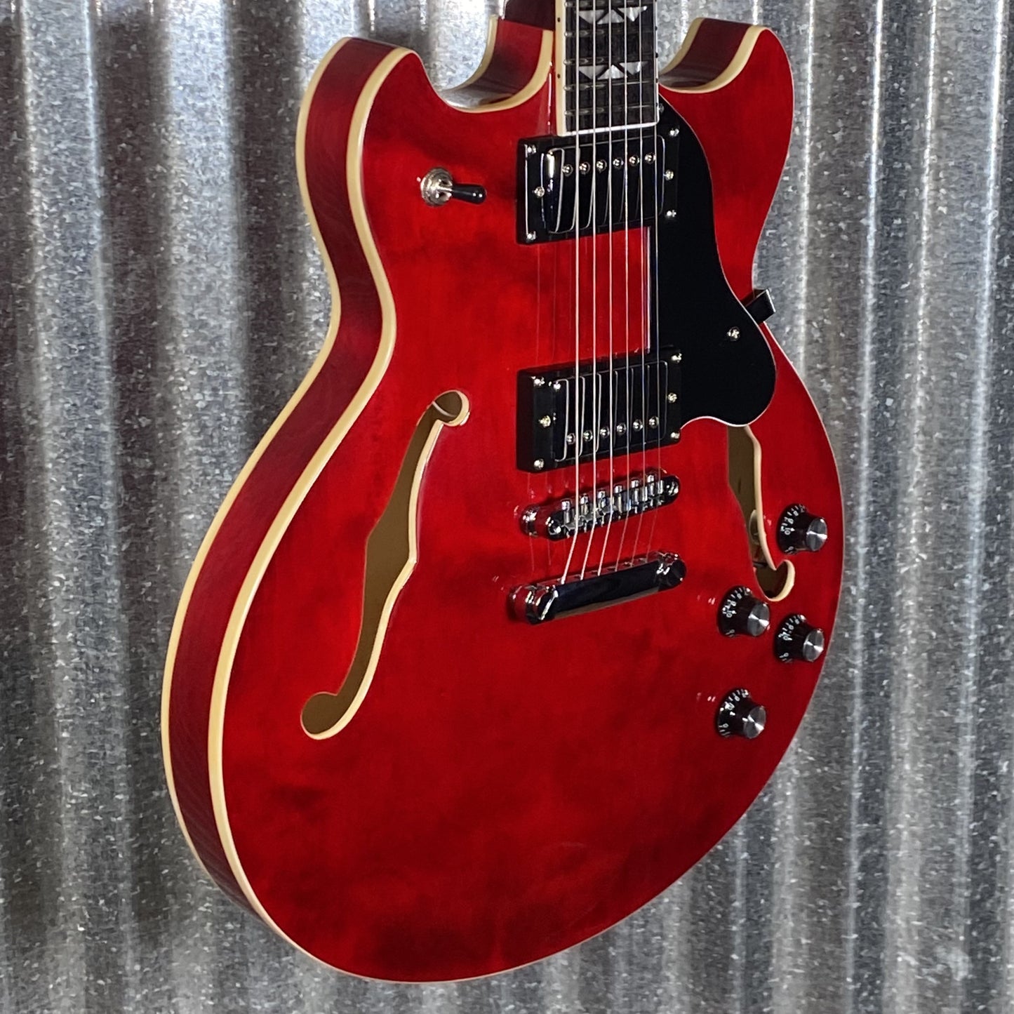 Westcreek 333 Semi Hollow Body Guitar 335 Transparent Red #0062 Used