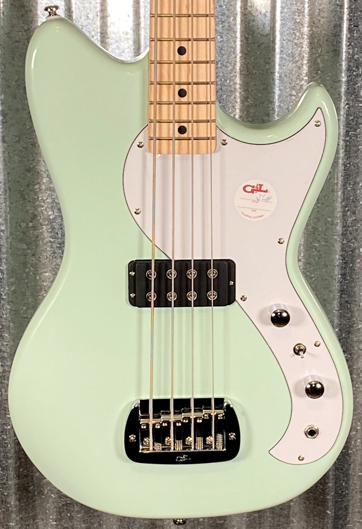 G&L Guitars Tribute Fallout Bass Short Scale 4 String Surf Green #4930