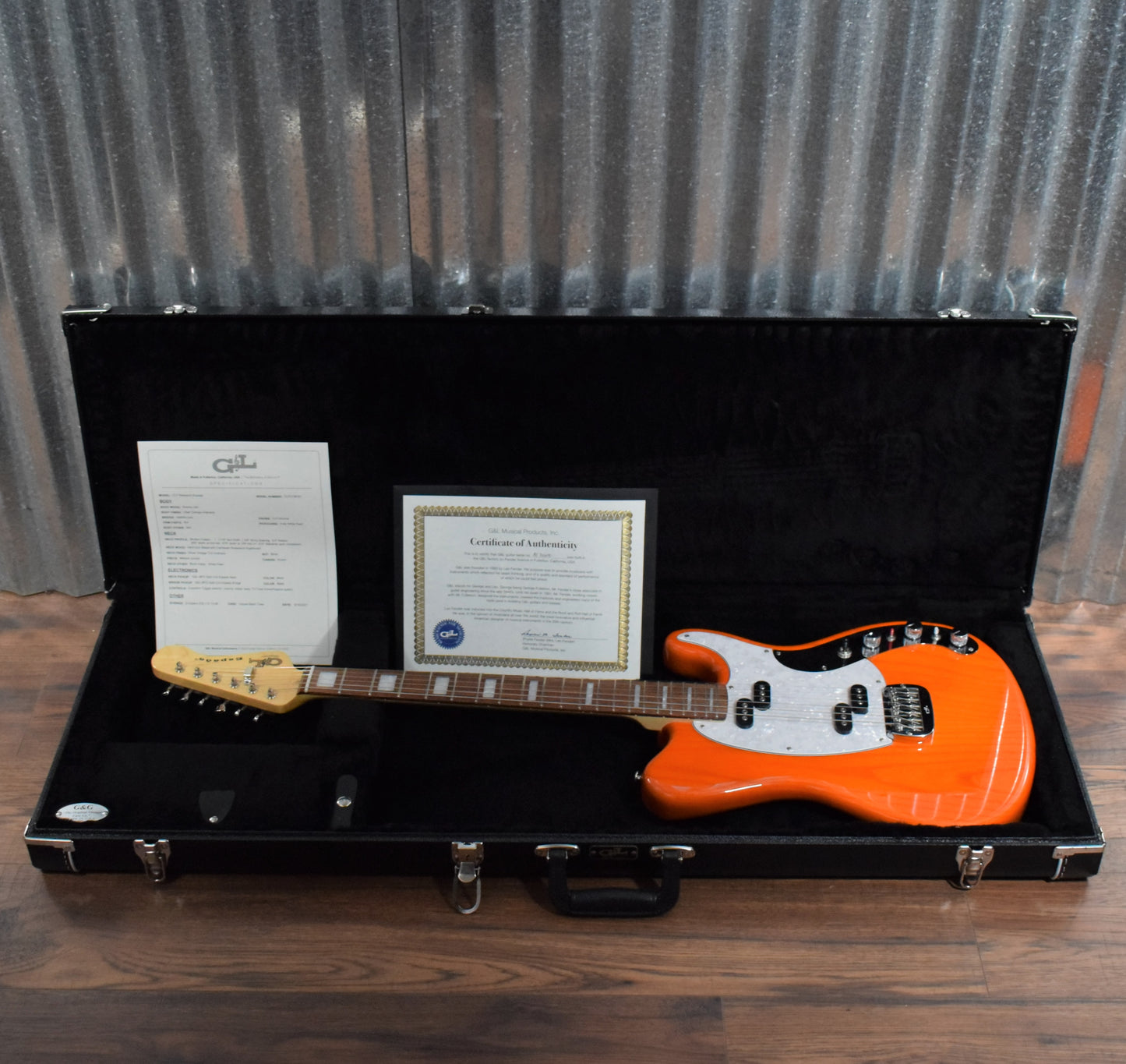 G&L USA CLF Espada Clear Orange Guitar & Case #6181