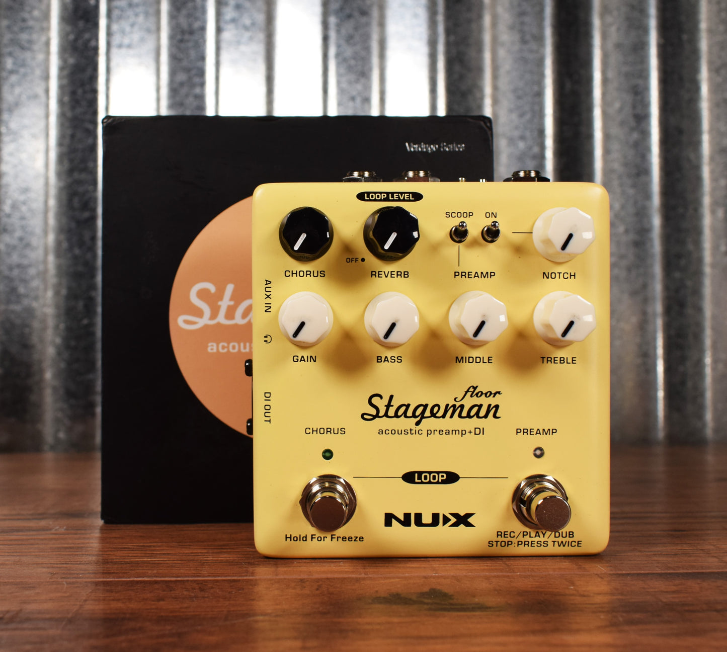 NUX NAP-5 Stageman Floor Acoustic Preamp Looper Chorus Reverb Delay Guitar Effect Pedal