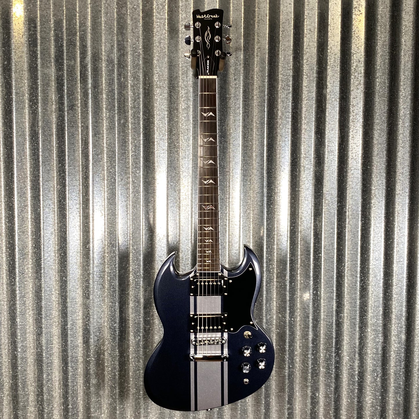 Westcreek Racer Offset SG Black Solid Body Guitar #0124 Used