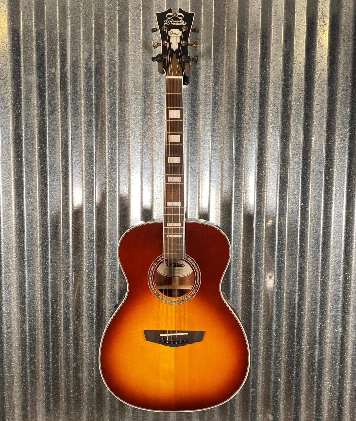 D'Angelico Premier Tammany Orchestra E Iced Tea Burst Acoustic Electric Guitar #3363
