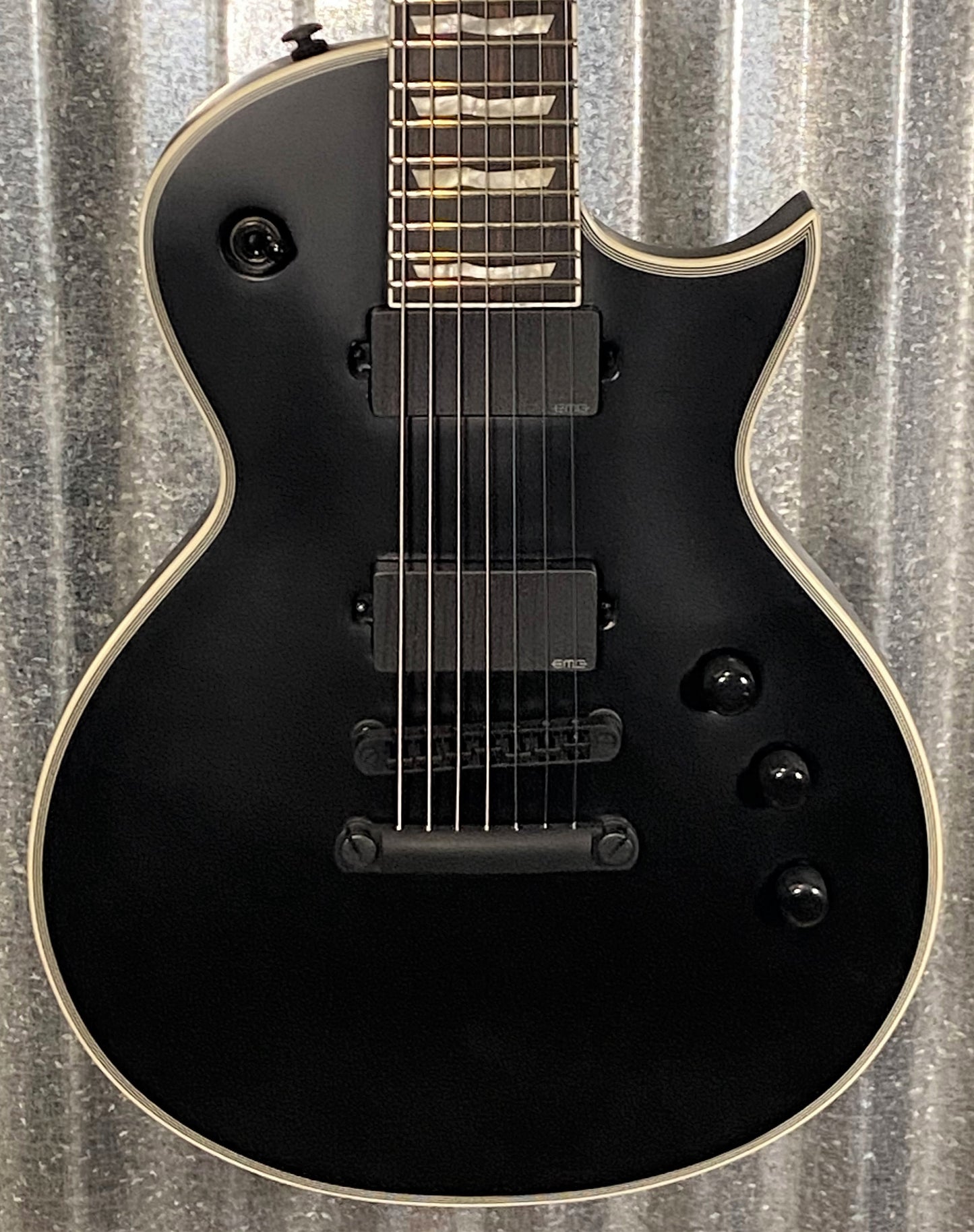 ESP LTD EC-407 Eclipse EMG 7 String Black Satin Guitar LEC407BLKS #3972 Used