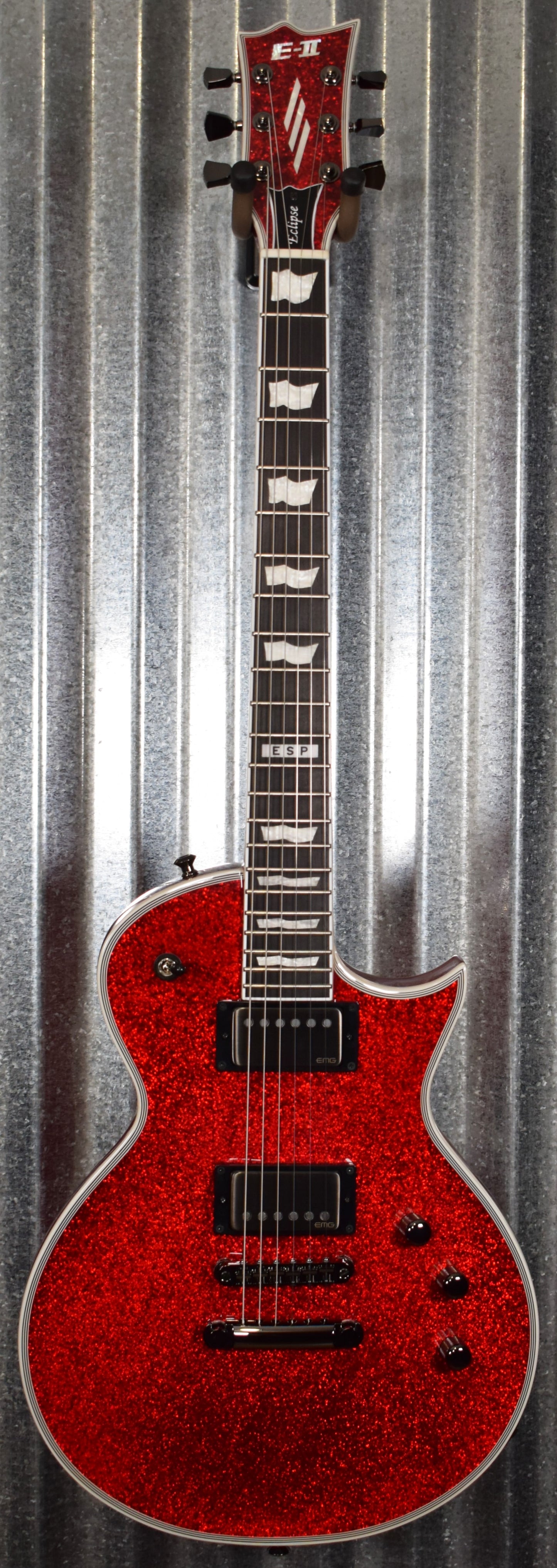 ESP E-II Eclipse DB Red Sparkle EMG Guitar & Case EIIECDBRSP Japan #ES0300203