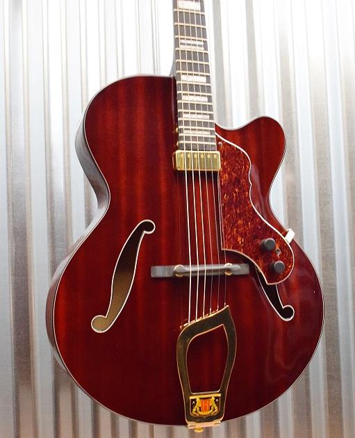 Hagstrom HL-550 HL55-NMG Hollow Body Jazz Guitar Natural Mahogany Gloss #061