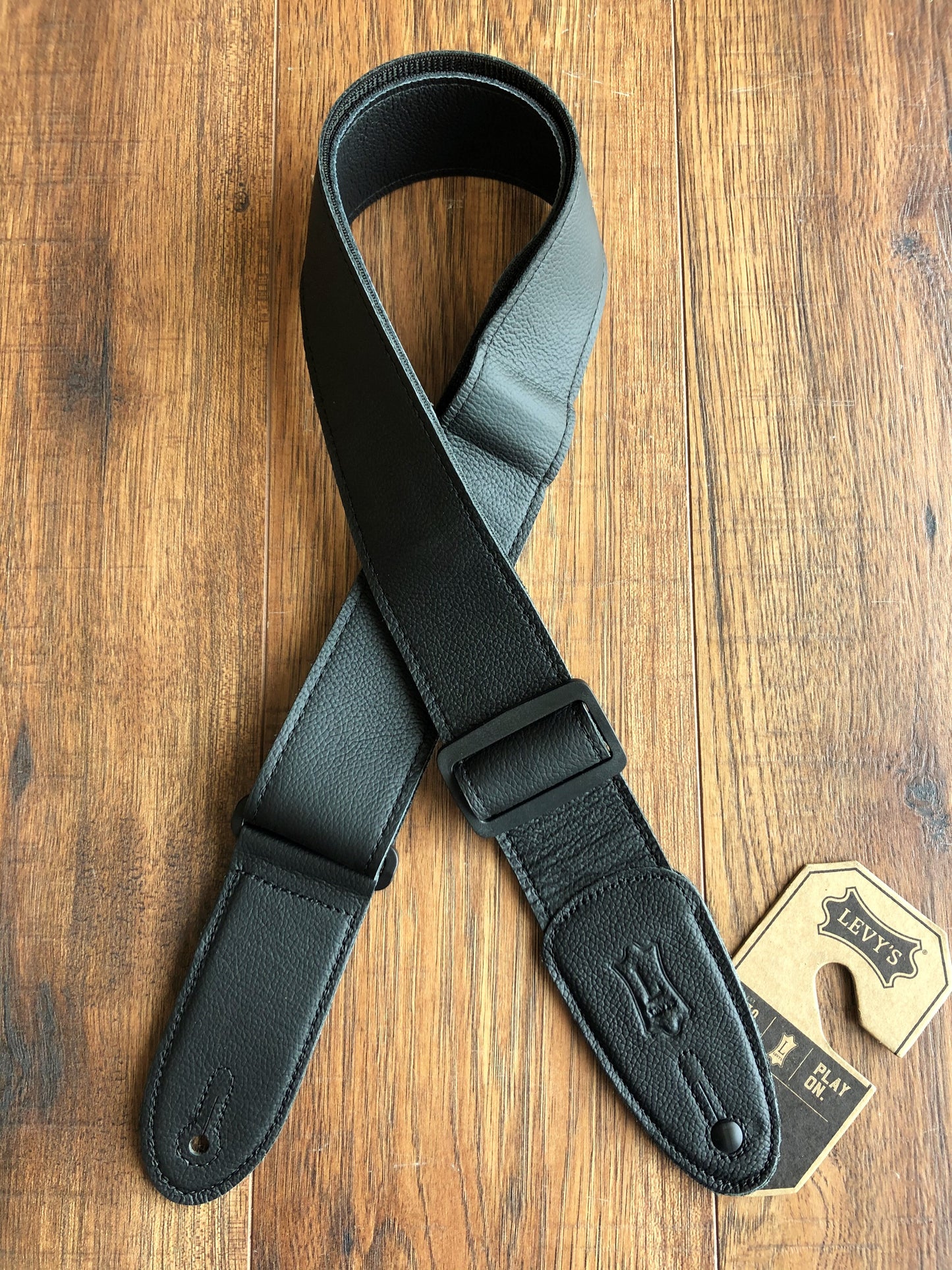 Levy's M7GP-BLK 2" Adjustable Garment Leather Guitar & Bass Strap Black