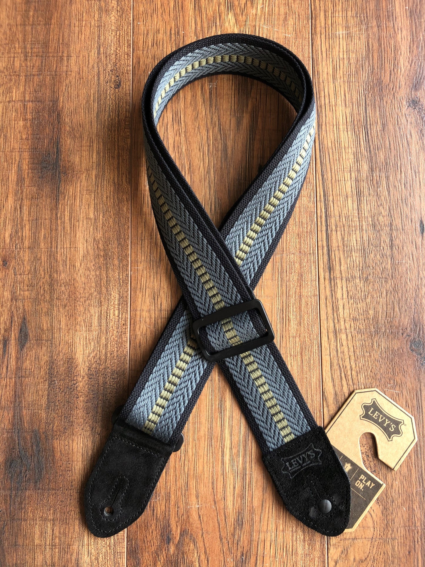 Levy's MC8VIN-001 2" Adjustable Woven Cotton Guitar & Bass Strap Blue