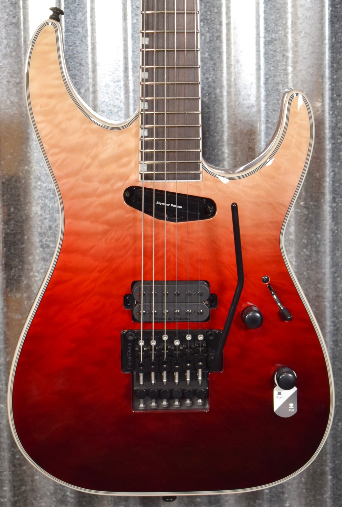 ESP LTD MH-1000 Quilt Top Black Cherry Fade Guitar LMH1000HSQMBCHFD #0532