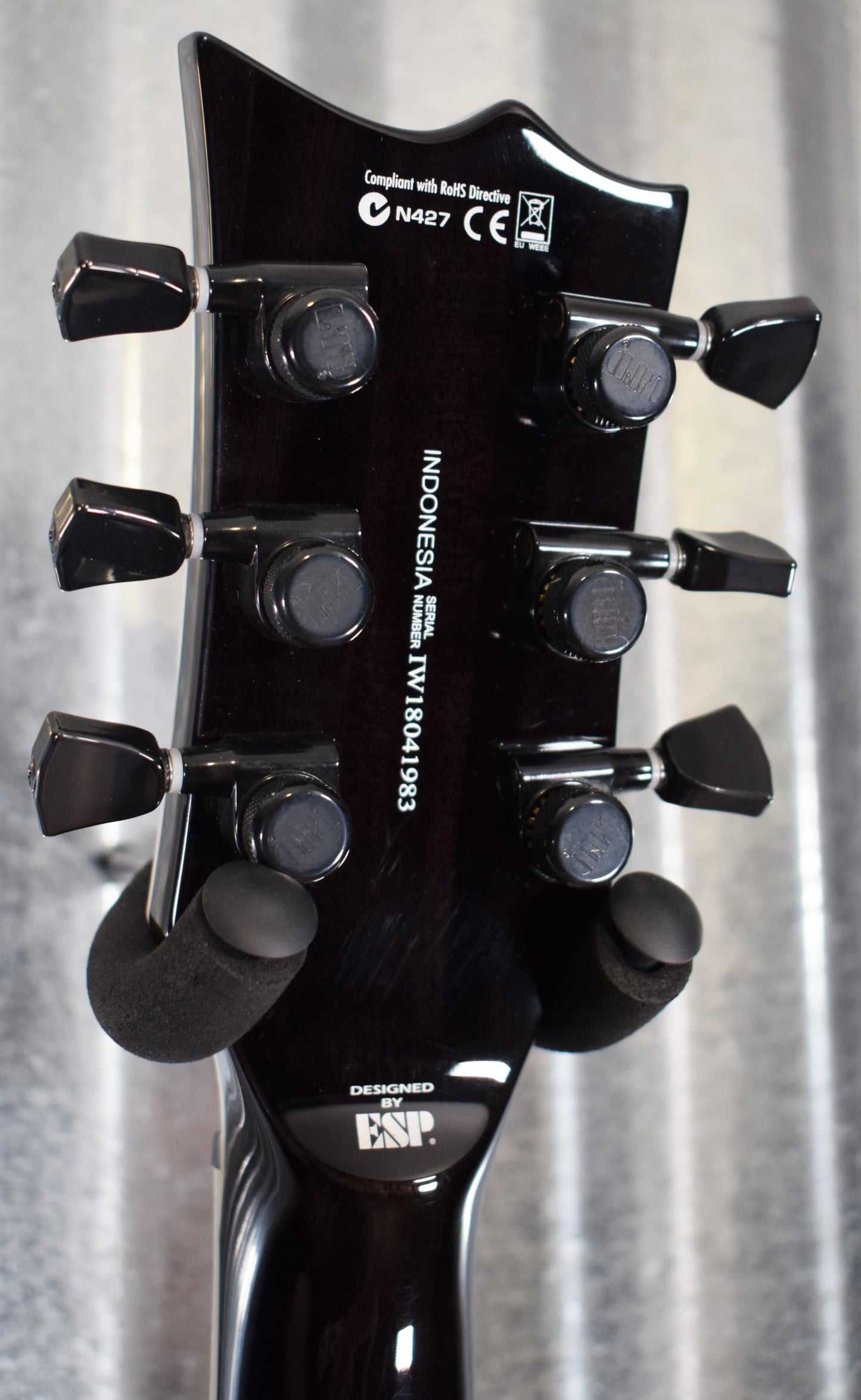 ESP LTD EC-1000 Piezo Bridge Quilt Top See Through Black Guitar EC1000PIEZOQMSTBLK #1983 B Stock