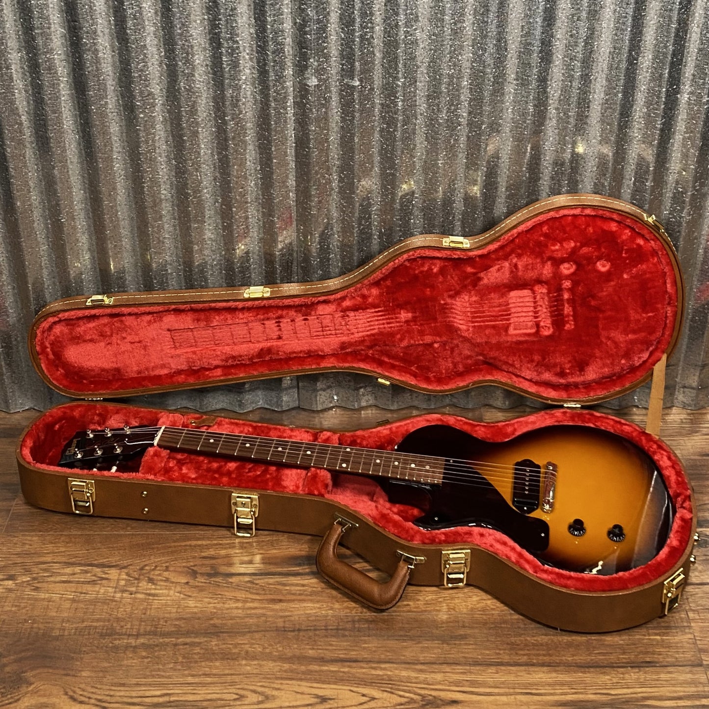 Gibson Les Paul Junior LP JR Vintage Tobacco Burst Left Hand Guitar & Case #0233 Used