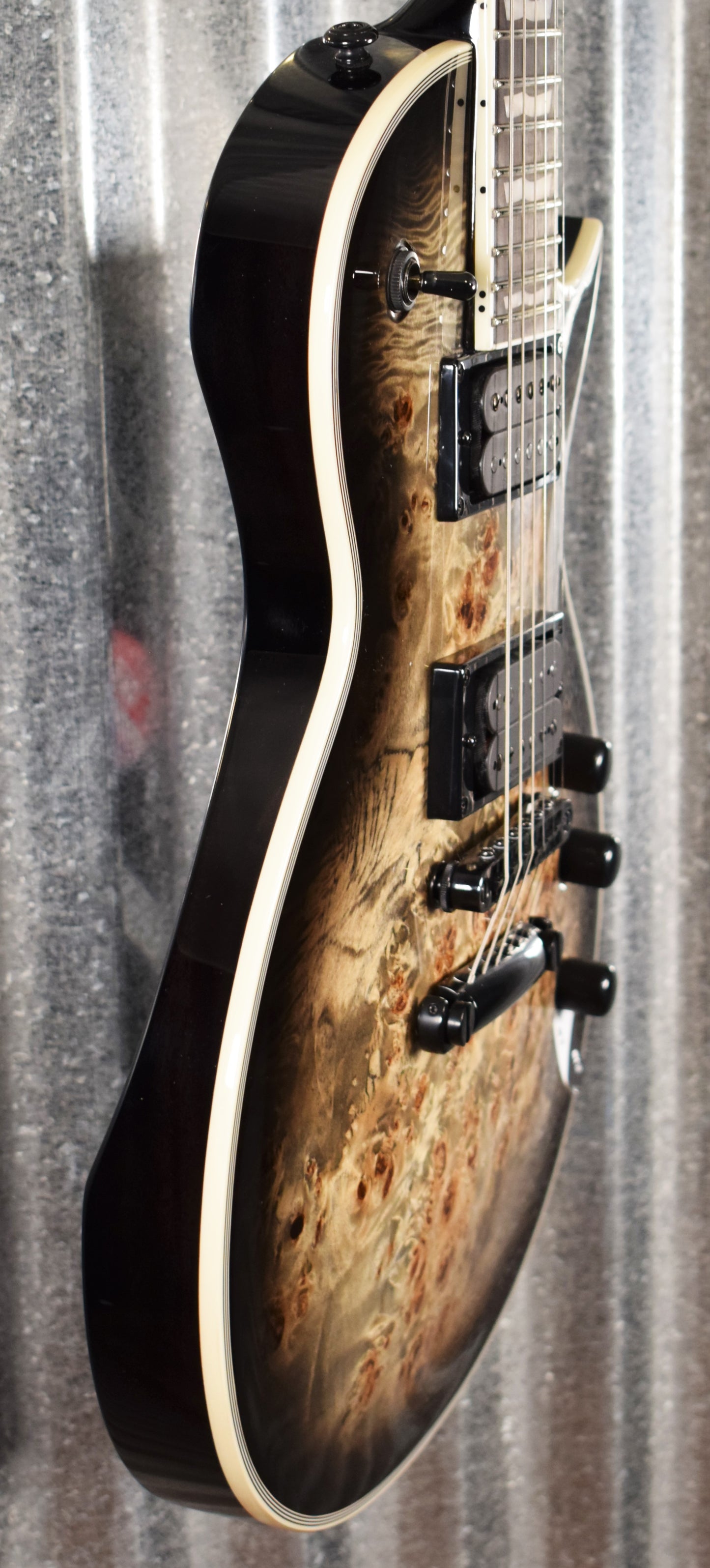 ESP LTD EC-1000 Black Natural Burst Seymour Duncan Guitar EC1000BPBLKNB #0733 B Stock