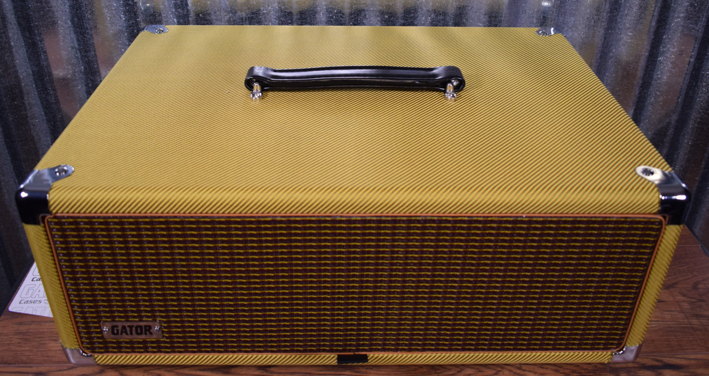 Gator Cases GR-RETRORACK-3TW 3 Space Guitar & Bass Amplifier/Effects Rack Case Tweed