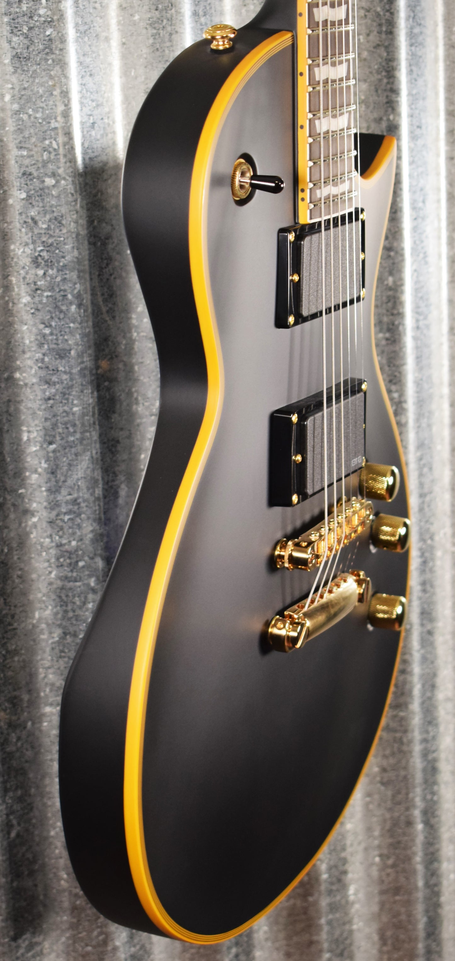ESP LTD EC-1000 Vintage Black Satin EMG Guitar LEC1000VB #0064 Demo