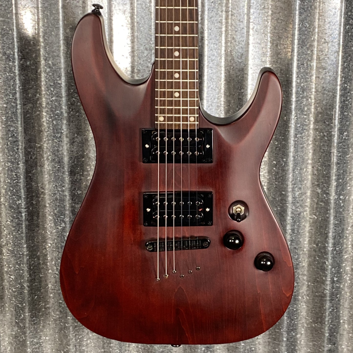 Schecter Diamond Series Omen-6 Walnut Satin Guitar #0223 Used