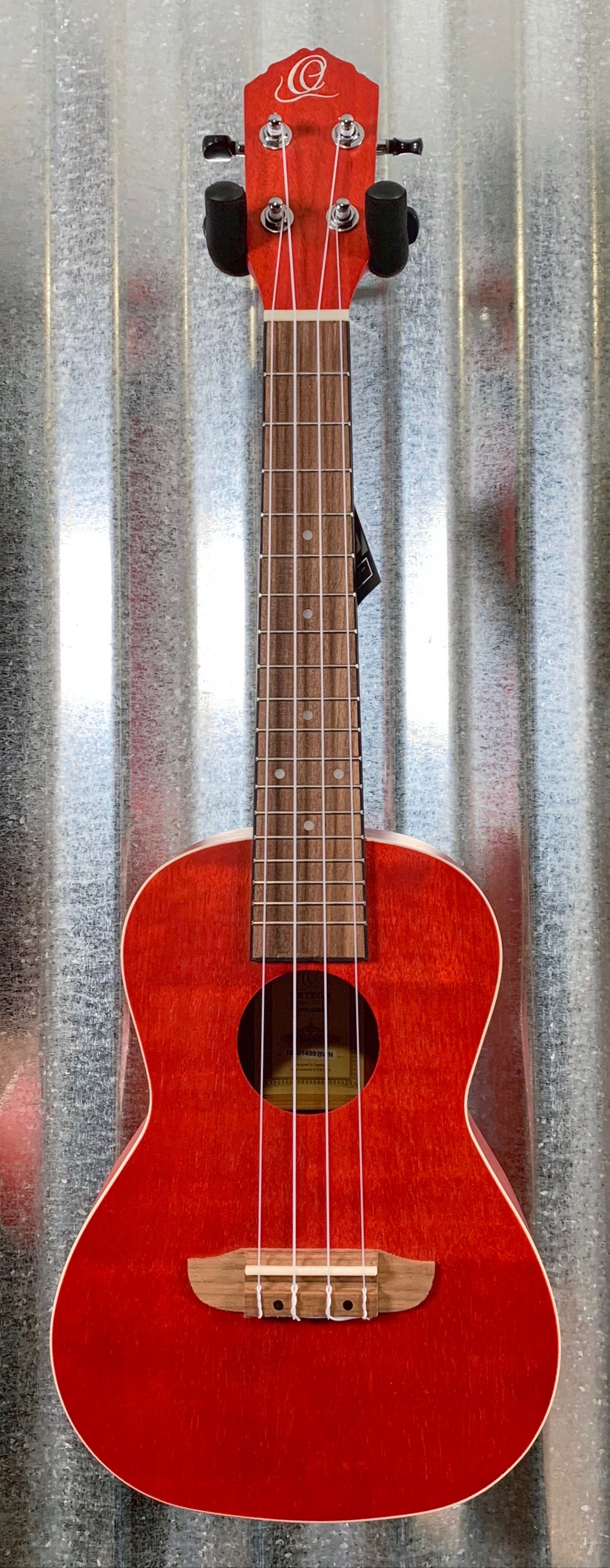 Ortega Guitars RUFIRE Fire Red Okoume Top Concert Ukulele