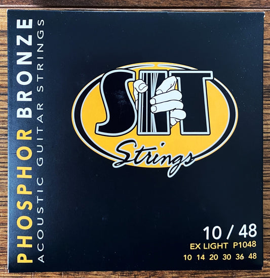 SIT Strings P1048 Phosphor Bronze Extra Light Acoustic Guitar Strings 3 Pack