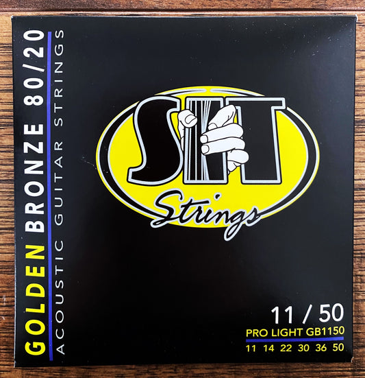 SIT Strings GB1150 Golden Bronze 80/20 Pro Light Acoustic Guitar Strings 3 Pack