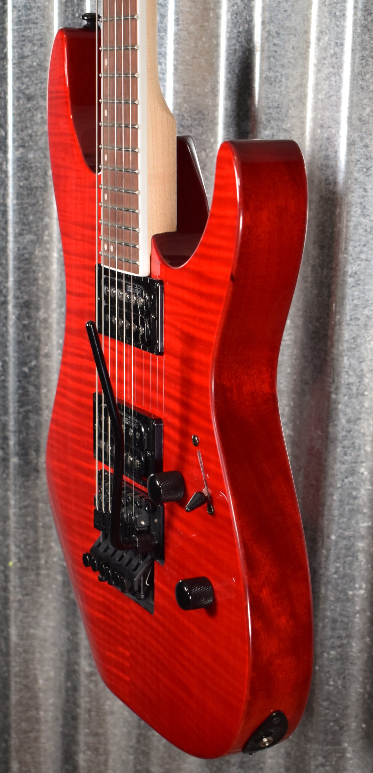 ESP LTD M-200FM See Thru Red Flame Top Guitar LM200FMSTR #0353