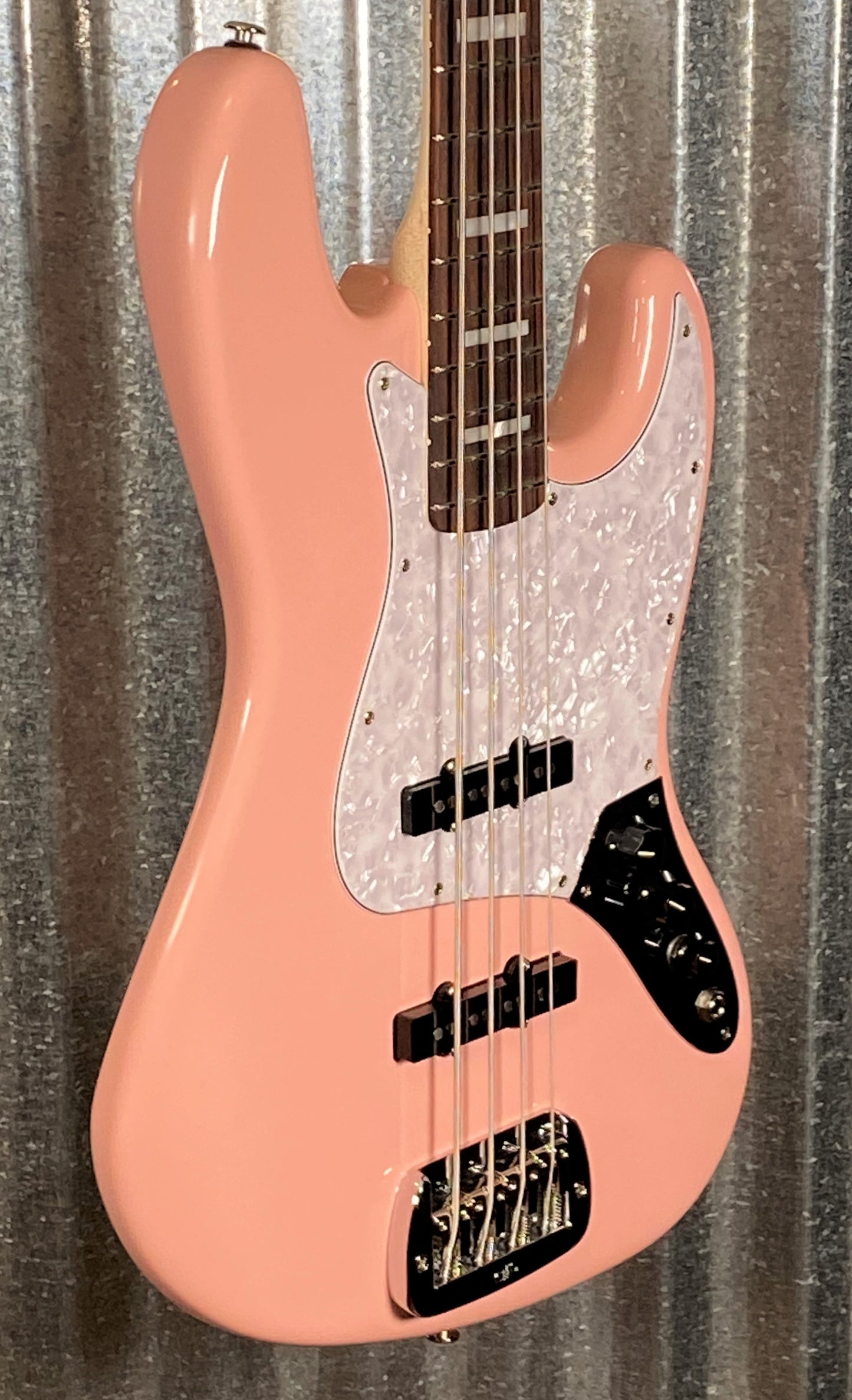 G&L USA JB 4 String Bass Shell Pink & Case #7114