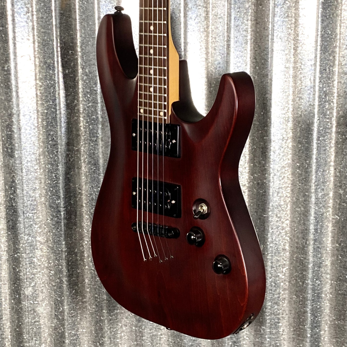 Schecter Diamond Series Omen-6 Walnut Satin Guitar #0223 Used