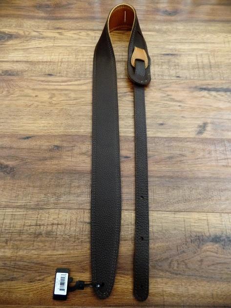 LM Products CLUB TB Leather Double Stiched Electric Guitar Strap