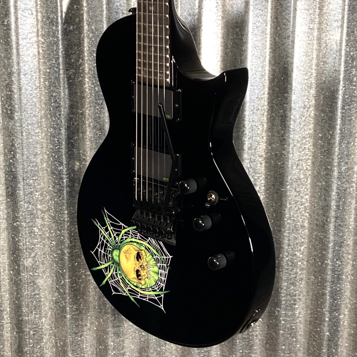 ESP LTD KH-3 30th Anniversary Spider Kirk Hammett Black EMG Guitar & Case #0866 Used