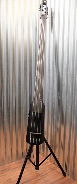 NS Design NXT 4 String Electric Upright Double Bass Flat Black & Stand
