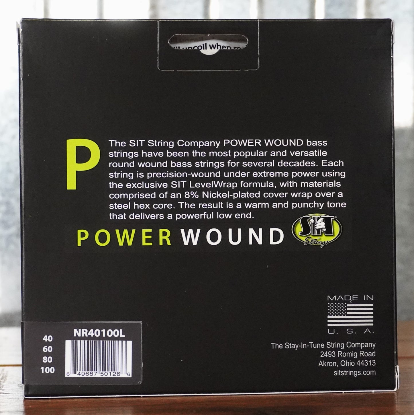 SIT Strings Power Wound 4 String Custom Light Nickel Bass Set NR40100L