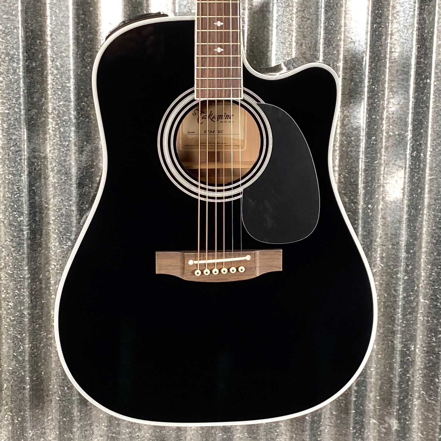 Takamine EF341SC Cutaway Acoustic Electric Guitar Black & Case Japan #0710