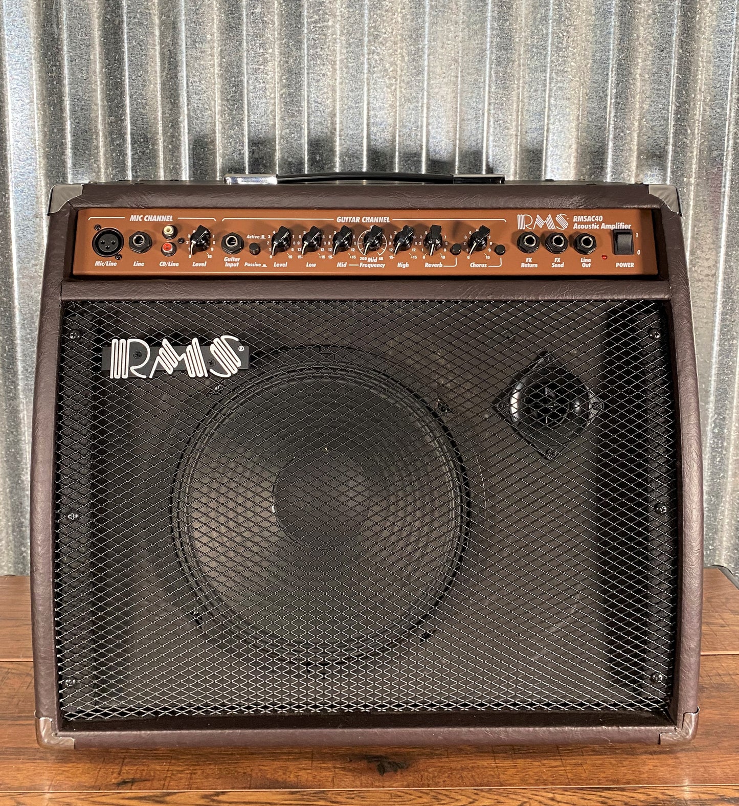 RMS RMSAC40 1x10" Two Channel 40 Watt Acoustic Guitar & Vocal Combo Amplifier Used