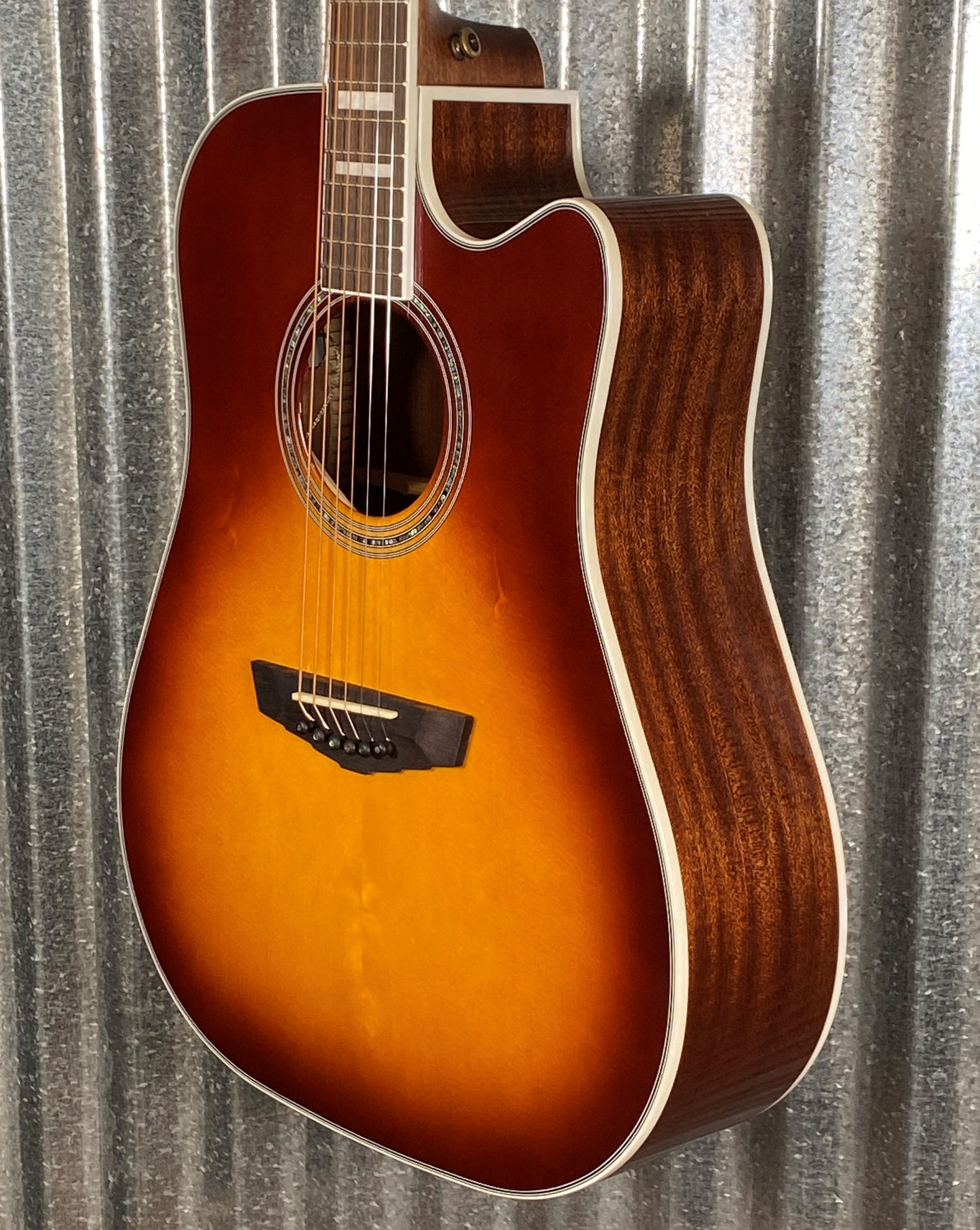 D'Angelico Premier Bowery Dreadnought CE Iced Tea Burst Acoustic Electric Guitar #5267