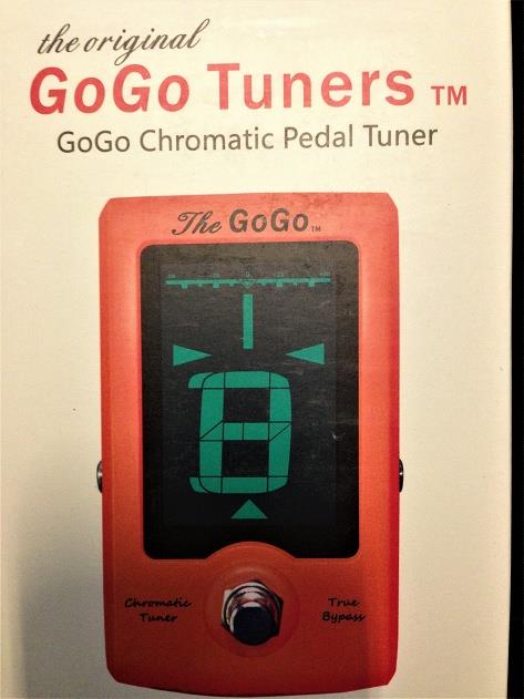 GOGO Tuners The Original Big Screen Chromatic Guitar Tuner Pedal Orange