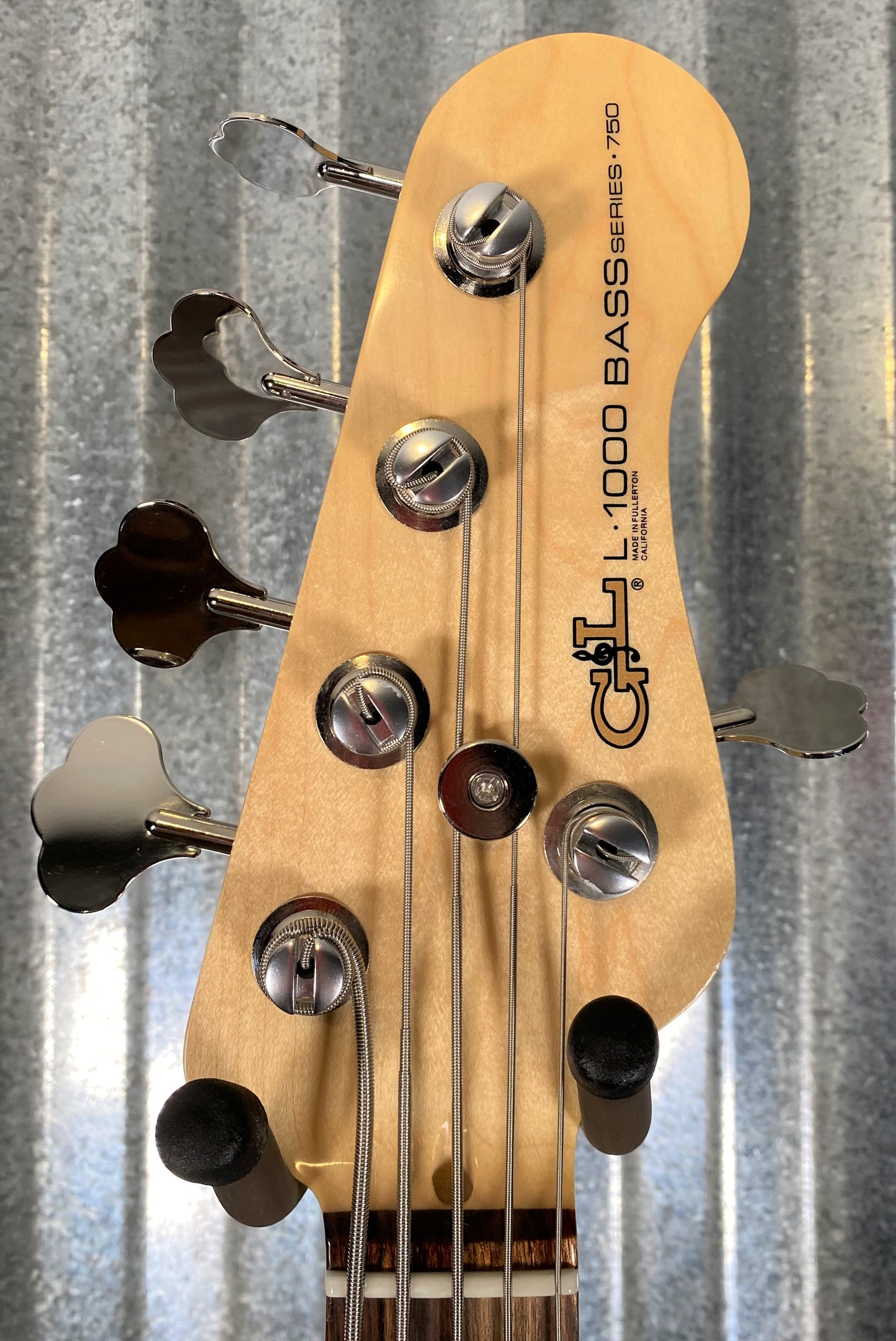 G&L USA L-1000 S750 5 String Turquoise Bass & Case #6478