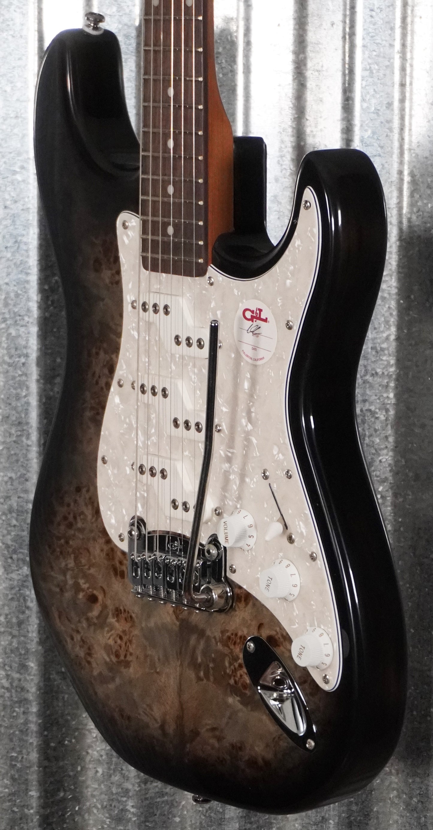 G&L Tribute Comanche Limited Edition Blackburst Burl Guitar #0793