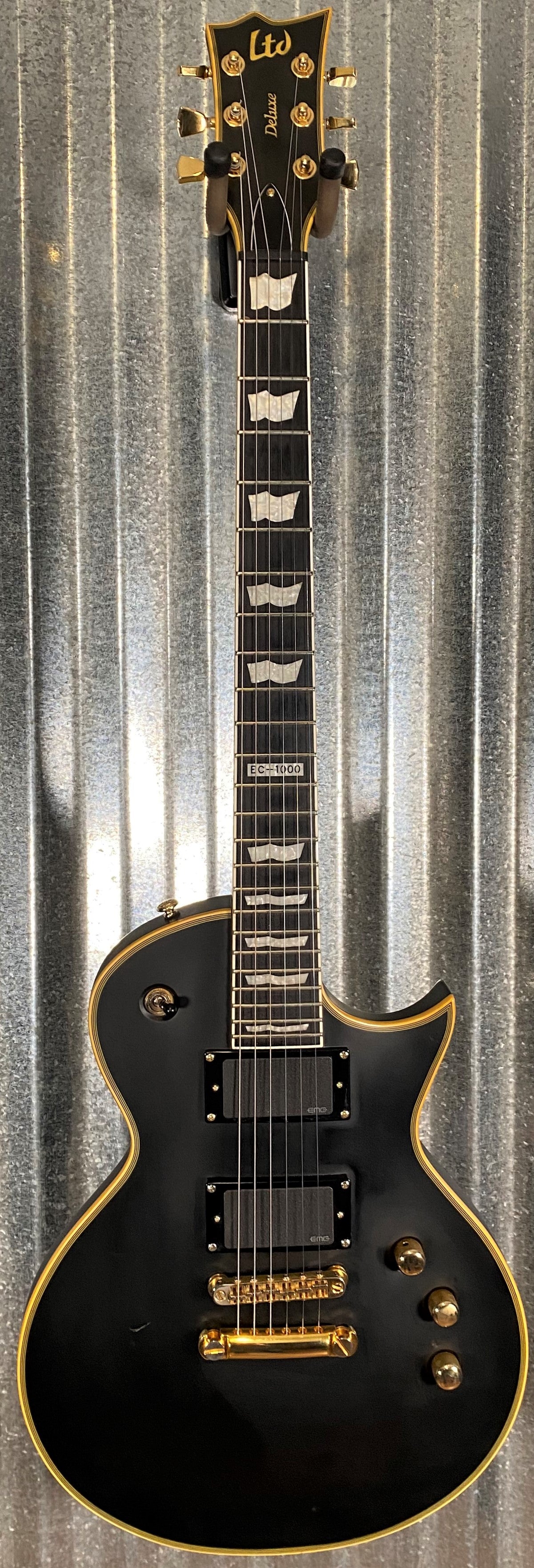 ESP LTD EC-1000 Vintage Black Satin Guitar LEC1000VB #0630 Used