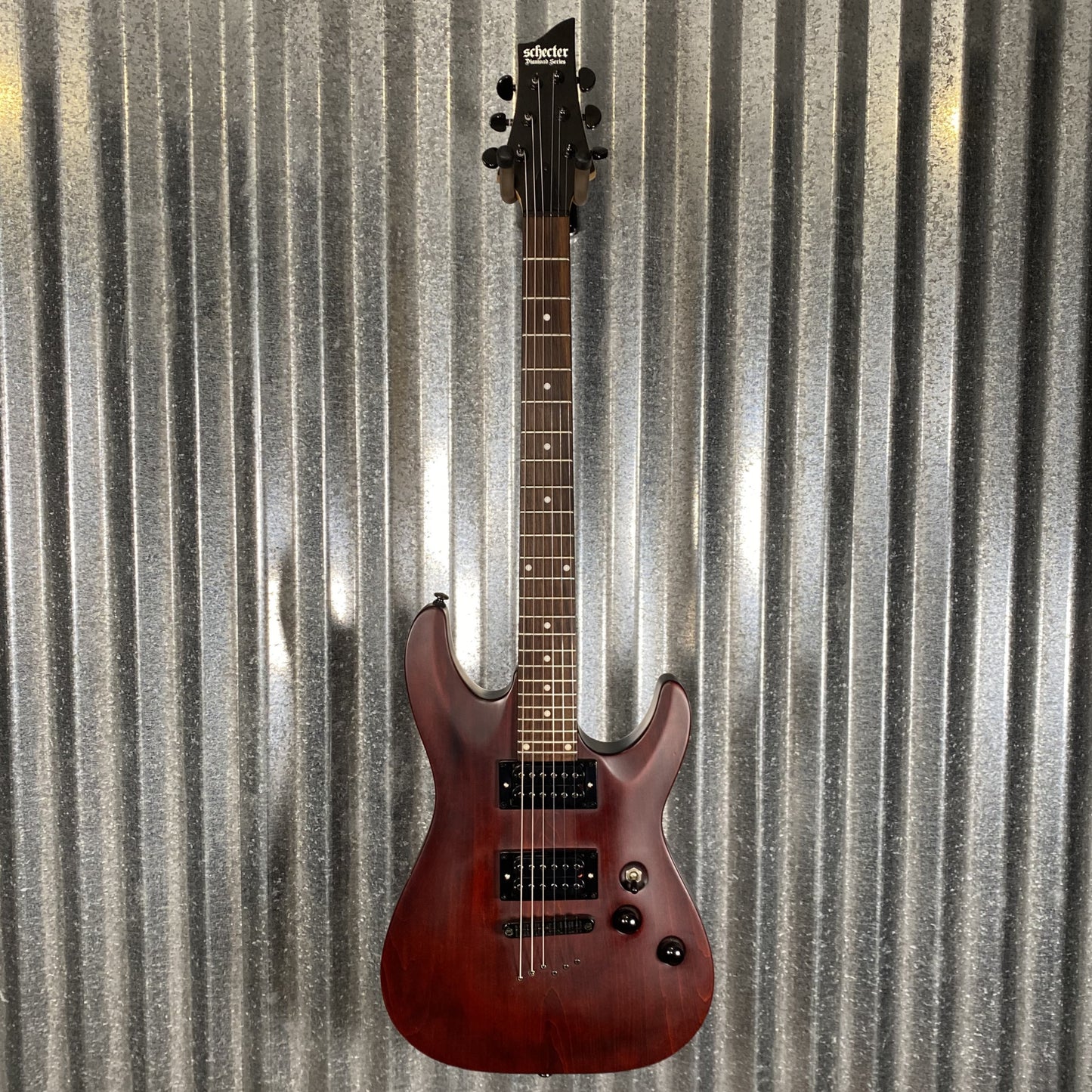 Schecter Diamond Series Omen-6 Walnut Satin Guitar #0223 Used