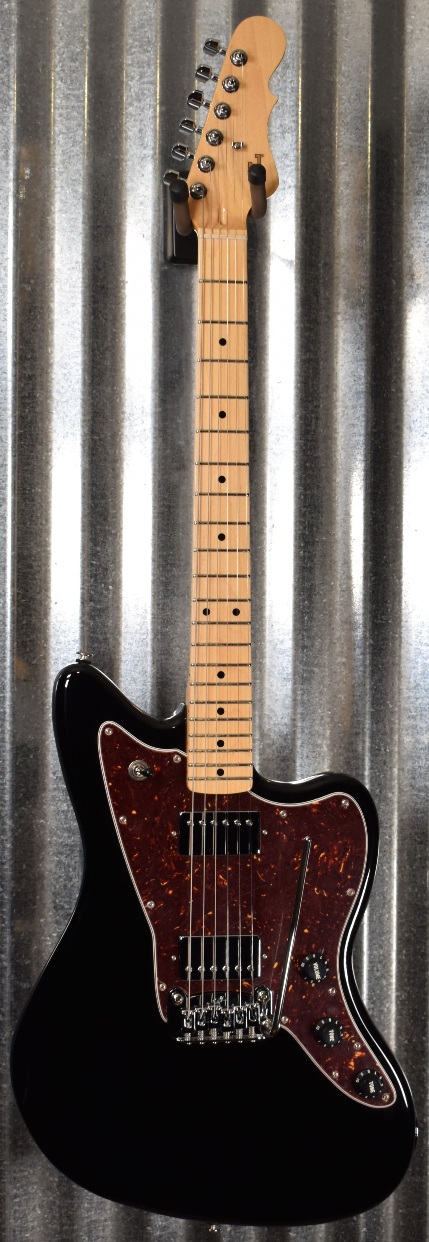 G&L USA Fullerton Deluxe Doheny HH Jet Black Guitar & Case #6170