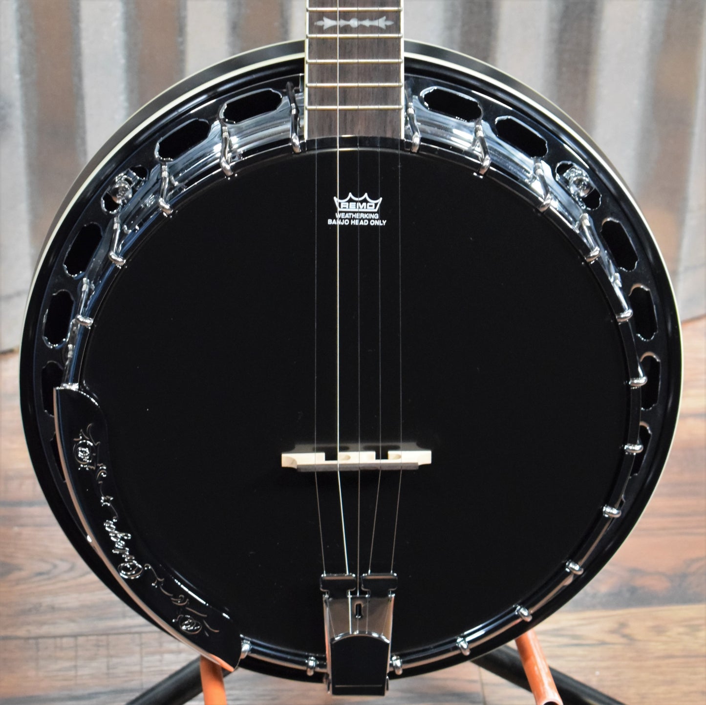 Ortega Guitars Raven OBJ650-SBK 5 String Black Banjo & Bag #0035