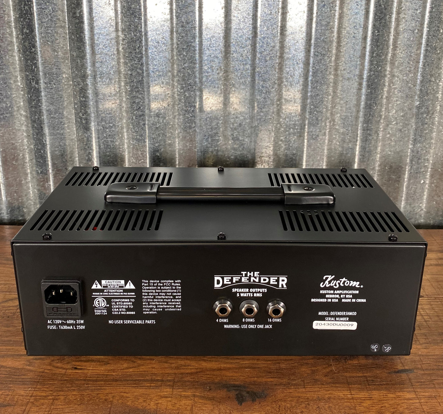 Kustom Amplification Defender 5HMOD 5 Watt All Tube Guitar Amplifier Head Demo