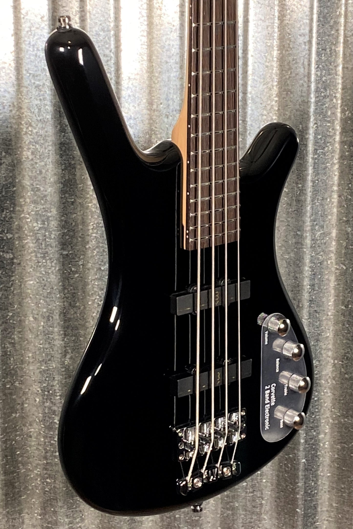 Warwick RockBass Corvette Basic Black Active Short Scale 4 String Bass & Bag #9621