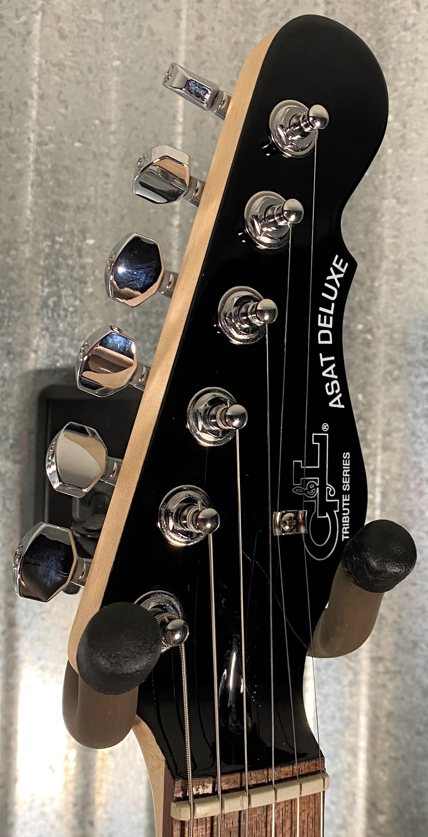 G&L Tribute ASAT Deluxe Trans Black Guitar #2617 Used